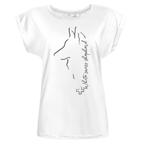 Tričko s potiskem White swiss shepherd II