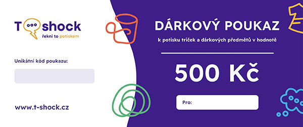 Dárkový poukaz v hodnotě 500 Kč