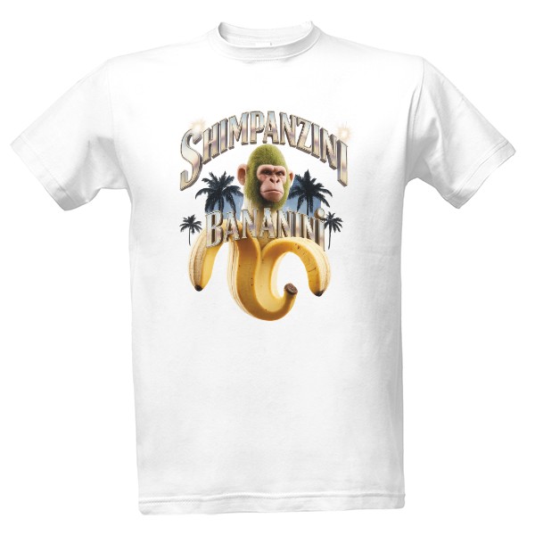Tričko s potiskem Shimpanzini Bananini